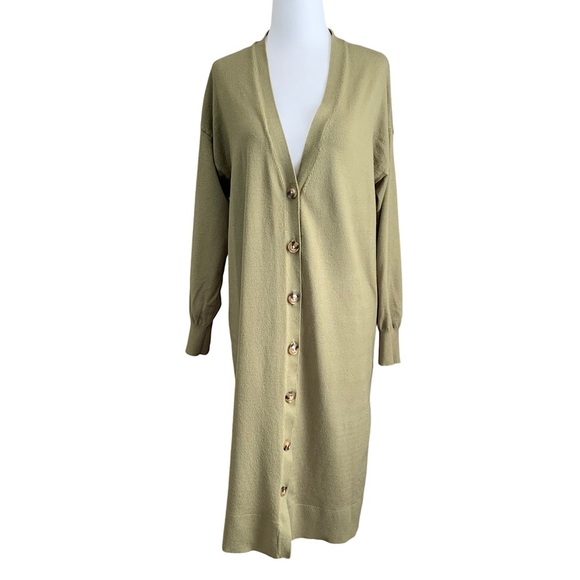 Magaschoni Longline Button Up Cardigan - Picture 1 of 12
